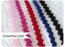 Samtborte Zickzack - Zackenlitze Samt